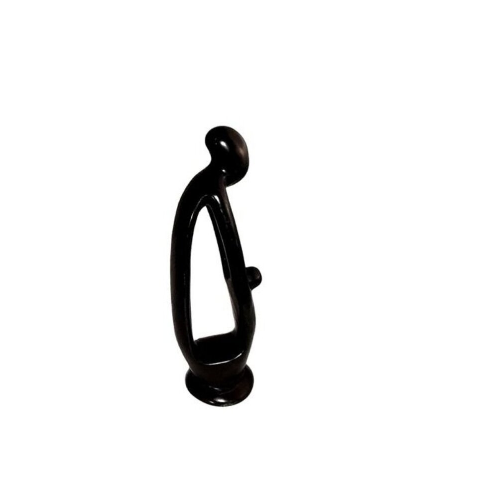 Abstract Dark Brown Modern Art Mother and Child Figurine Sculpture
